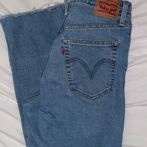 Levi's Women's Ribcage Straight Ankle Blue Jeans